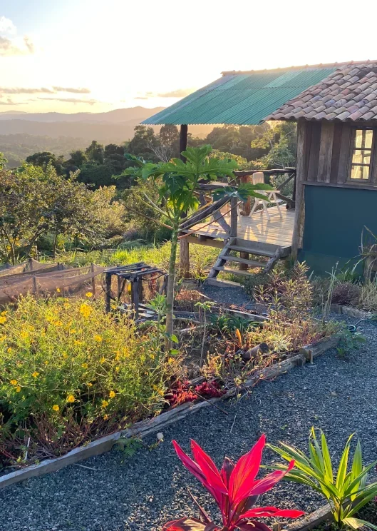 chalé na floresta